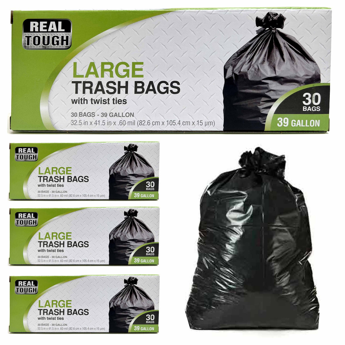 Grrilla Strength - Grrilla Strength 39 gl Plastic Lawn & Leaf Bags (60  count)
