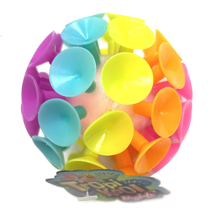 1 Light-Up Suction Cup Ball Throwing Tossing Game Kids Toy Sensory Glow in Dark