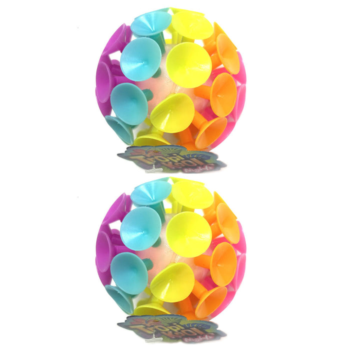 2 Pc Suction Cup Throwing Balls Light-Up Tossing Game Kids Toy Sensory Fidgets
