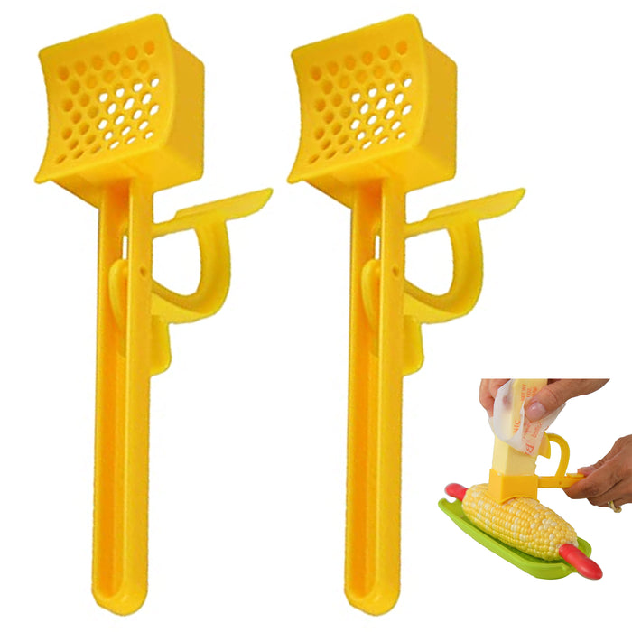 2 Pc Corn Cob Butterer Butter Spreader Curler Toast Spread Kitchen Gadget Tool