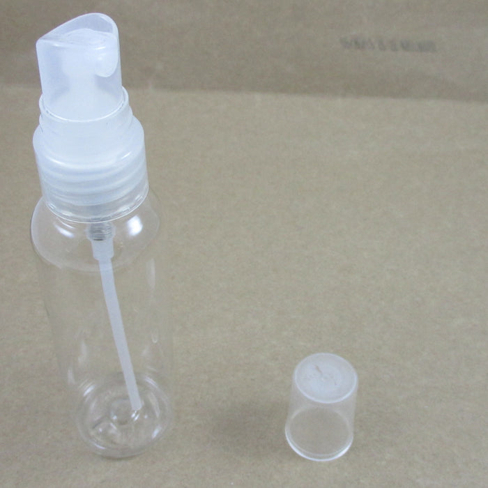 5 Clear Plastic 2 OZ PET Empty Spray Bottles Refill Mist Pump Travel TSA Reuse