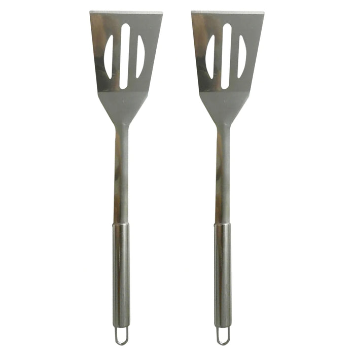 2 Pack BBQ Grilling Tool Metal Spatula Stainless Steel Turner Extra Long Griddle