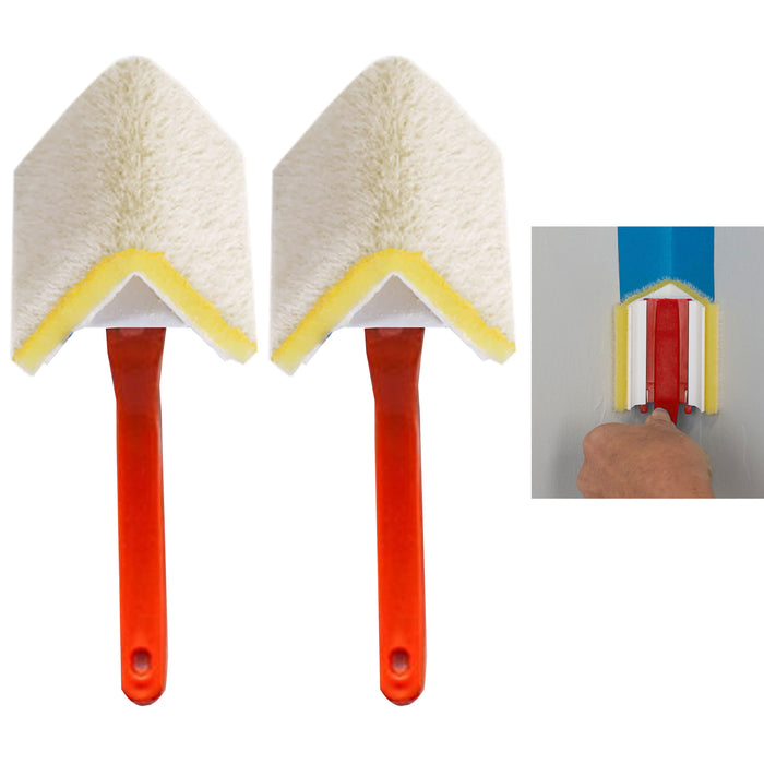 2 Pc Corner Paint Brush Angle Clean Edge Painting House Wall Trim Professional