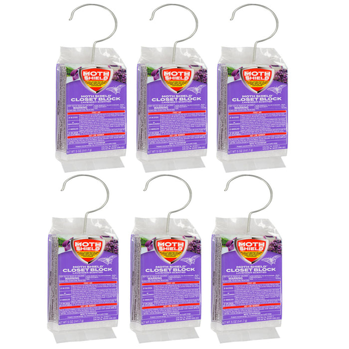 6 Lavender Scented Moth Block Kill Moths Clothes Carpet Beetles Eggs Larvae 30oz
