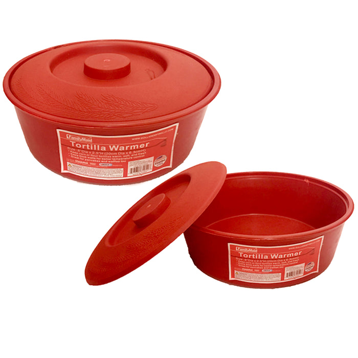 Large Mexican Tortilla Warmer Keeper Microwave Naan Pancake Pita Round 10.5" 2qt