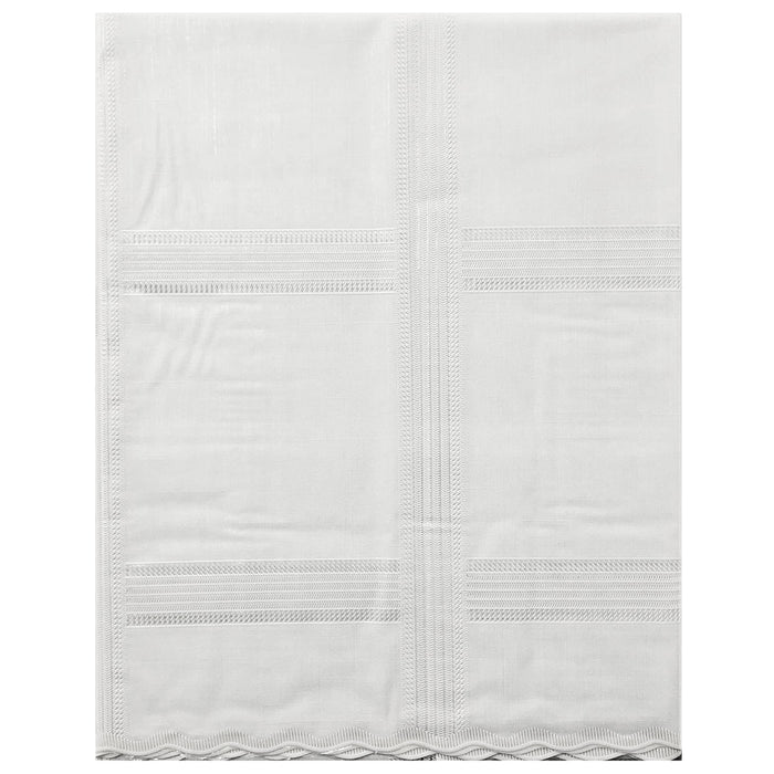 10 Pcs 70" Round Tablecloth Vinyl Lace For Home Wedding Restaurant Party White