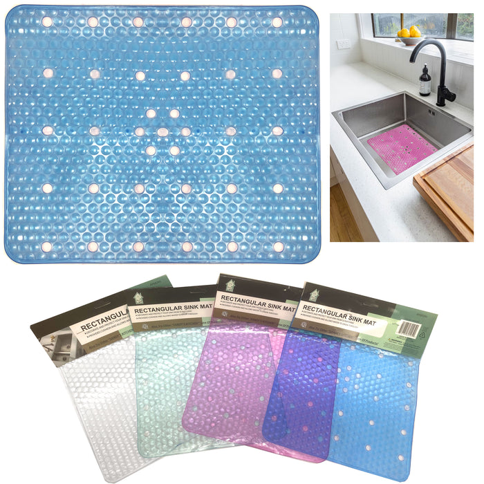 1 Pc Kitchen Sink Mat Cushion Protector Drain Draining Non Slip Bubble Colors