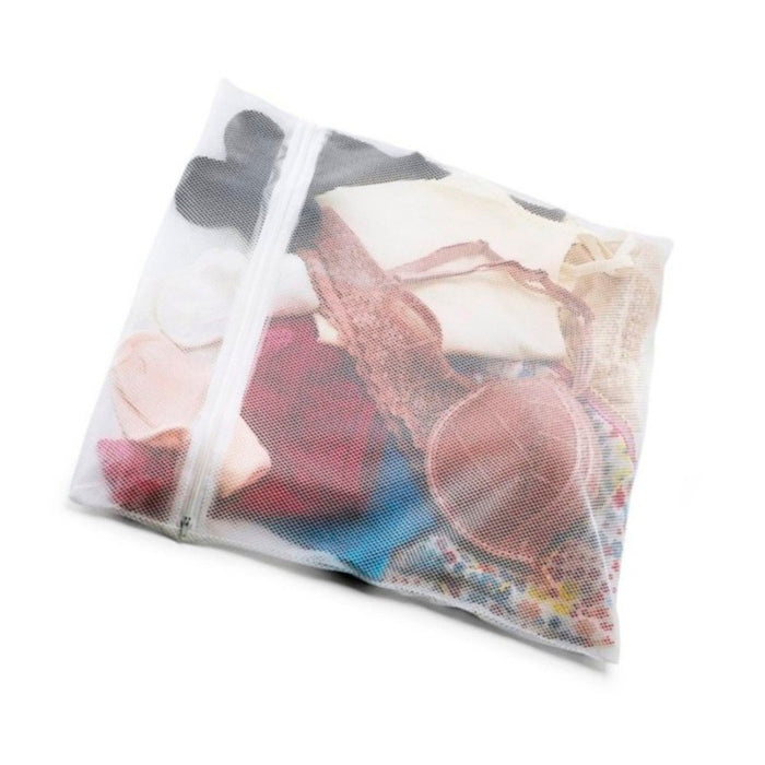 2 Delicate Laundry Washing Mesh Net Wash Bag Zippered Socks Bra Lingerie Clothes