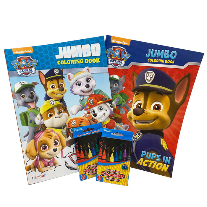 2 Paw Patrol Coloring Book 2 Premium Crayons Set Activity Pad Kids Drawing Kit