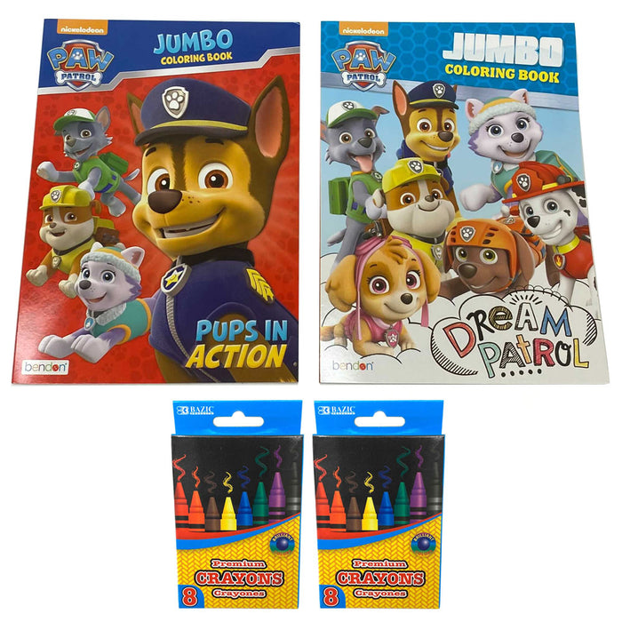 2 Paw Patrol Coloring Book 2 Premium Crayons Set Activity Pad Kids Drawing Kit