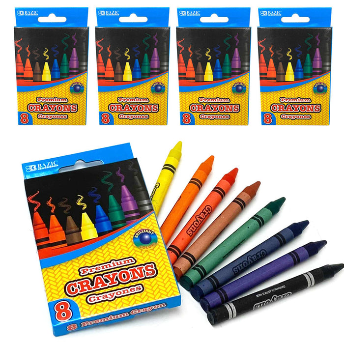 32 Ct Premium Quality Color Crayons Set Kids Art Craft Coloring Non Toxic School