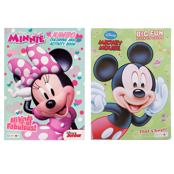 2 Pack Mickey Mouse Coloring Books Kids Disney Activity Games Book Puzzles Fun