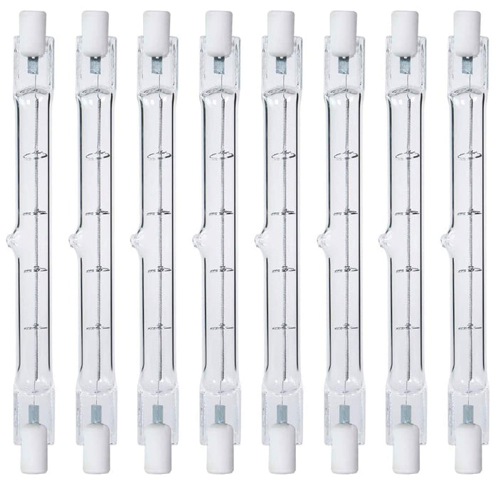8 X Halogen Light Bulb 120V 500W 500 Watt J Type T3 R7S 118mm Double Ended 4.75"