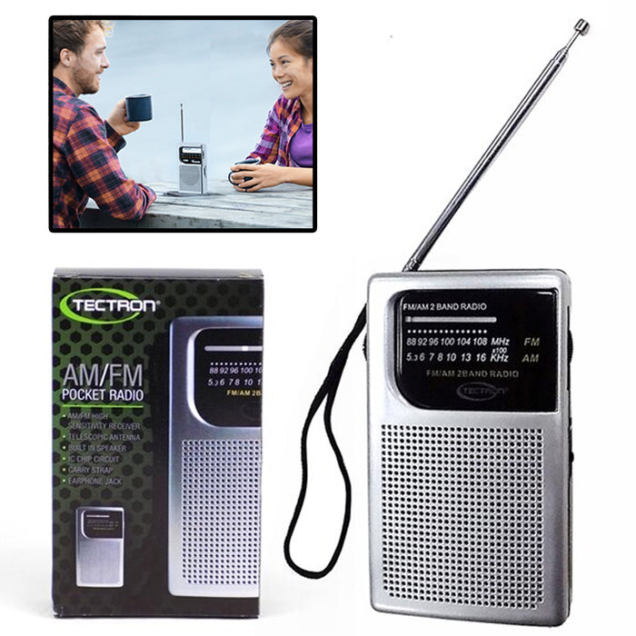 Emergency AM/FM Radio Battery Operated Radio Portable Pocket Receiver Speaker