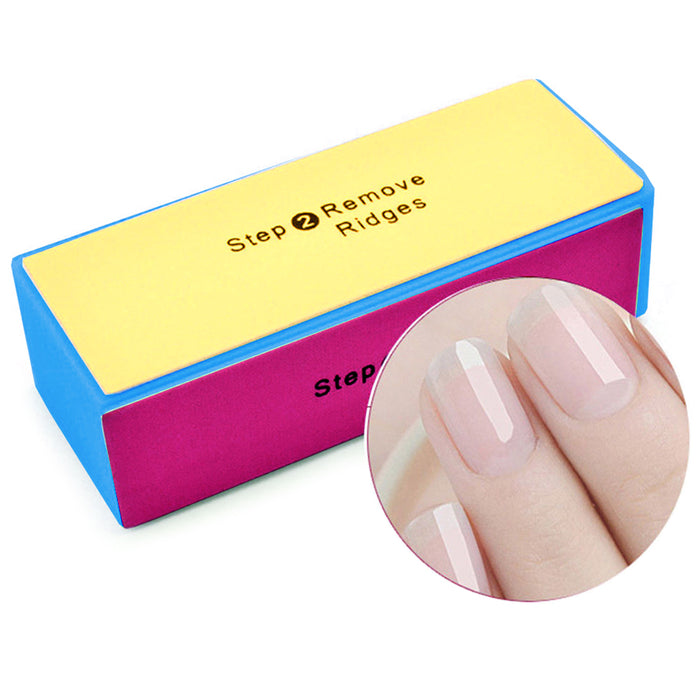 2 Pc 4 Way Nail Buffer Blocks File Buff Smooth Shine Toe Separator Nail Kit New