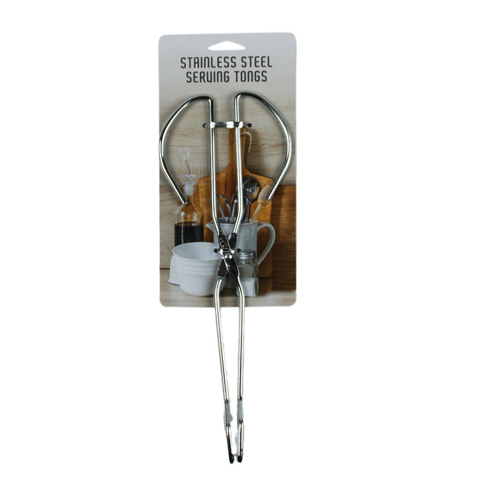 1 Pc Scissor Tongs 10" Wire Stainless Steel Metal Food Kitchen Chef Cooking BBQ