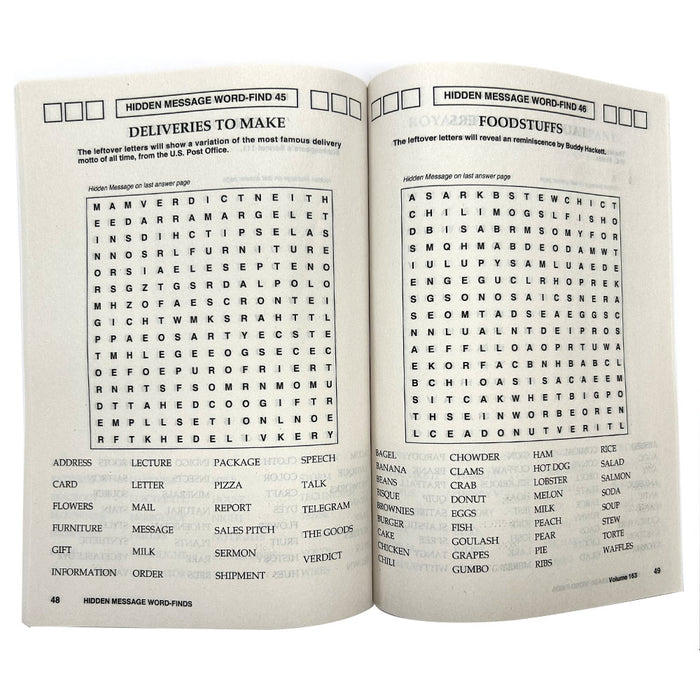 48 X Crossword Puzzle Find Words Hidden Message Traveling Book Pages Letters Fun