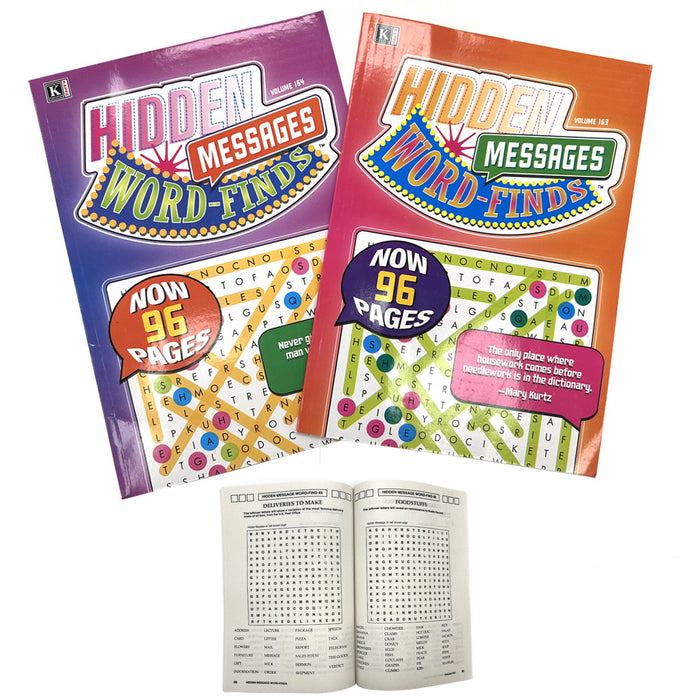 6 X Crossword Puzzle Word-Finds Hidden Message Word Find Book Pages Letters Fun