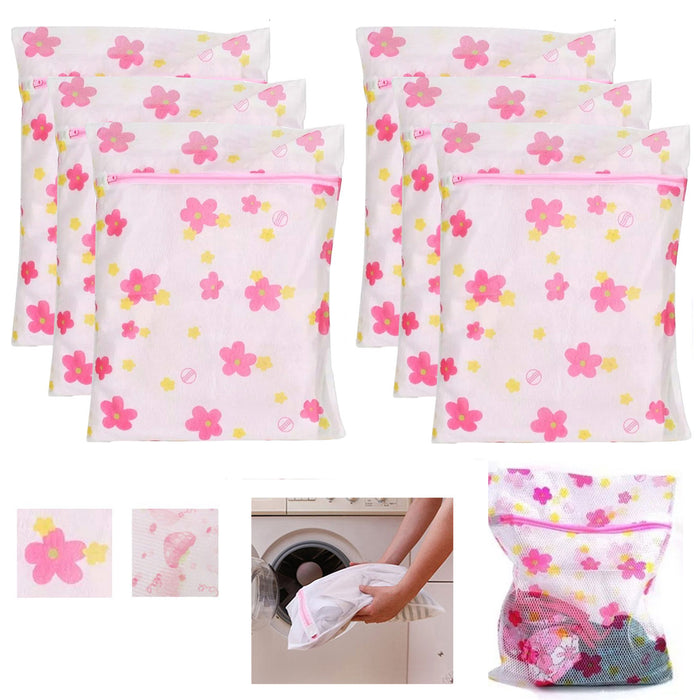 6 Pc Laundry Wash Bags Mesh Delicate Intimate Lingerie Panty Socks Protection
