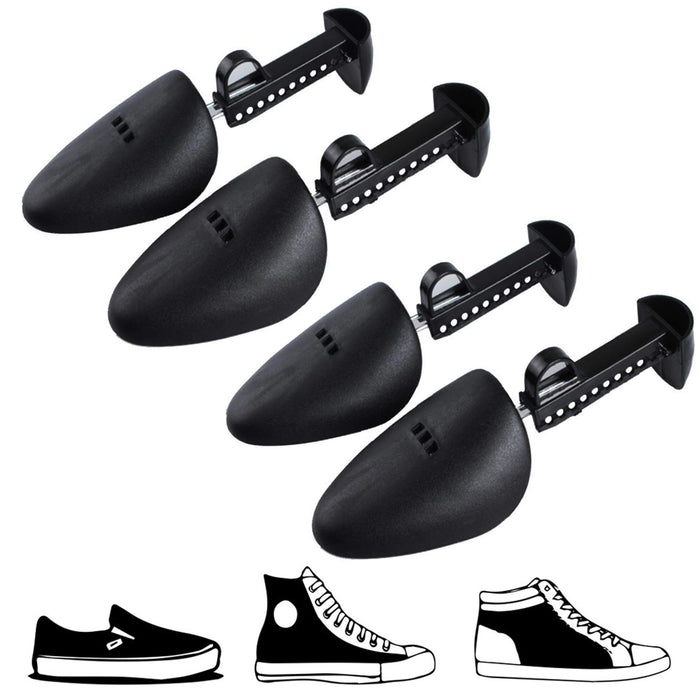 2 Pair Adjustable Plastic Spring Shoe Tree Shaper Keeper Stretcher Women Men 13