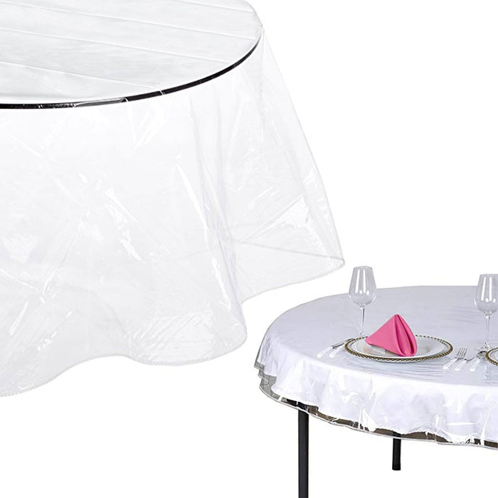 Window Clear Vinyl Tablecloth Protector Heavy Oblong Plastic Table Cover 70"X90"