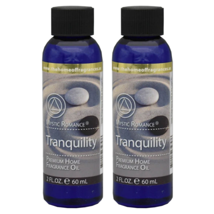 2 Pc Tranquility Scent Fragrance Oil Burner Aromatherapy Yoga Relaxing Aroma 2oz
