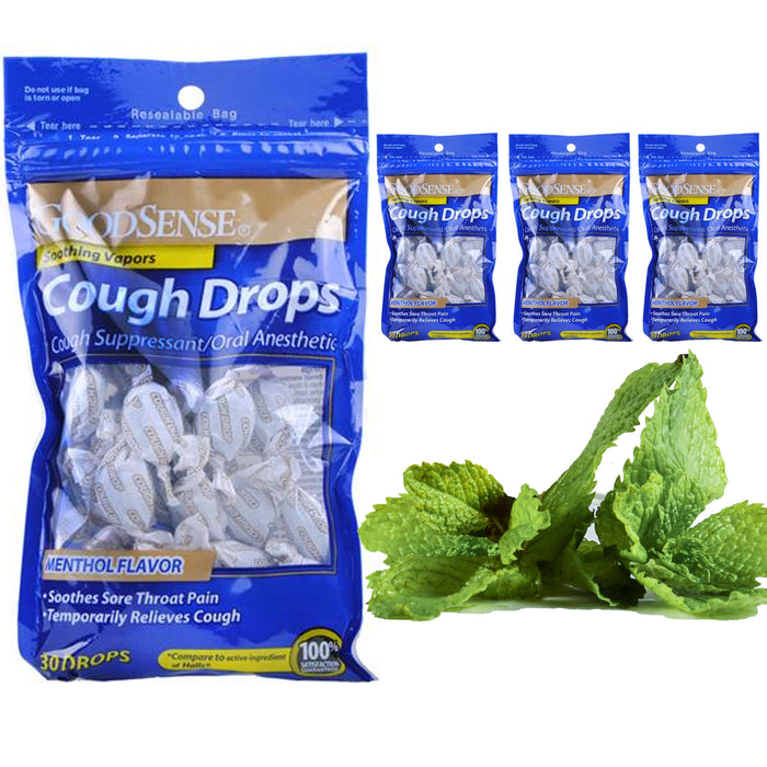 120 Ct Menthol Flavor Cough Suppressant Drops Menthol Sore Throat Relief Lozenge