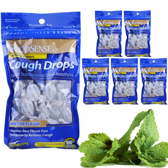 180 Ct Cough Drops Menthol Flavor Cold Relief Sore Throat Suppressant Lozenges