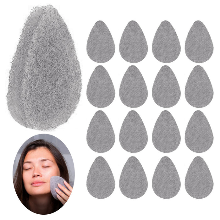 24 Face Scrubber Charcoal Infused Facial Exfoliating Buff Cleansing Sponges Pads