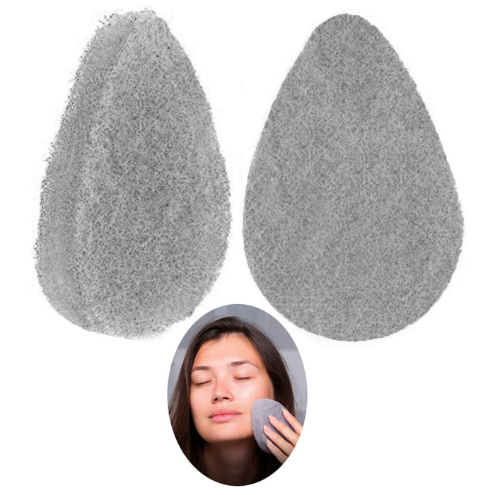 16 Face Scrubber Charcoal Infused Facial Exfoliating Buff Cleansing Sponges Pads