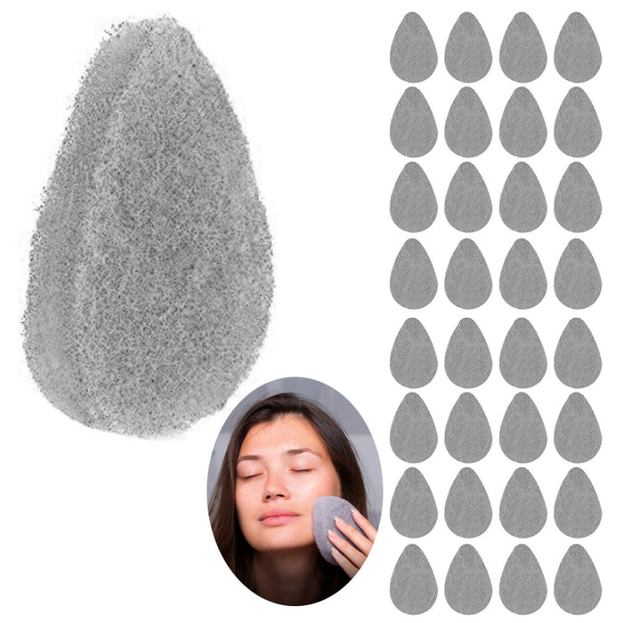 48 Cleansing Pads Exfoliating Face Scrubber Sponges Charcoal Infused Facial Buff