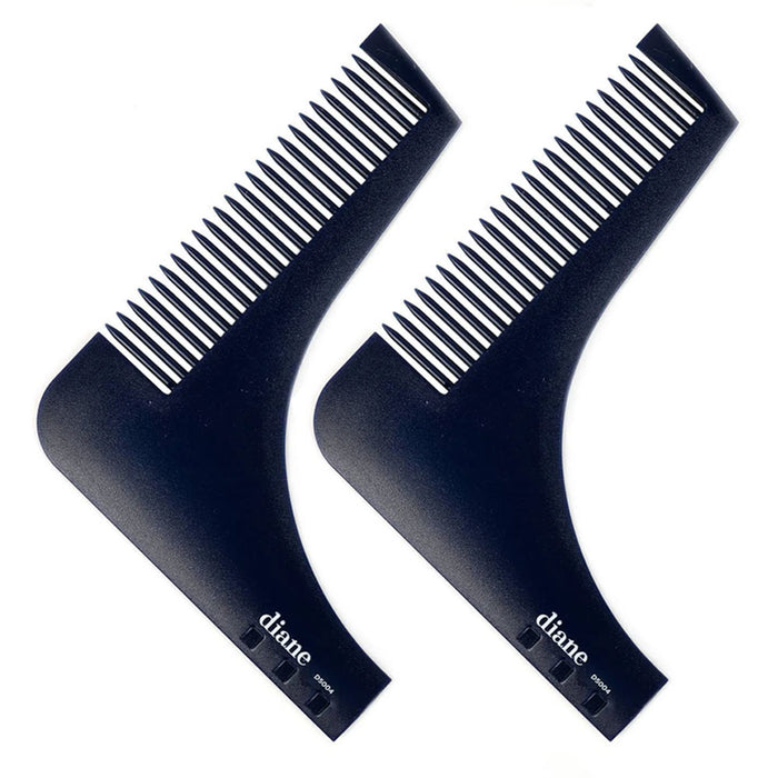 2 Pc Men's Grooming Beard Shaper Comb Hair Shaping Goatee Lineup Edging Template