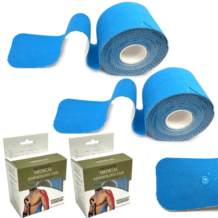 Kinesiology Tape Precut Strip 2 Roll Medical Athletic Bandage Latex Free 2"x16ft