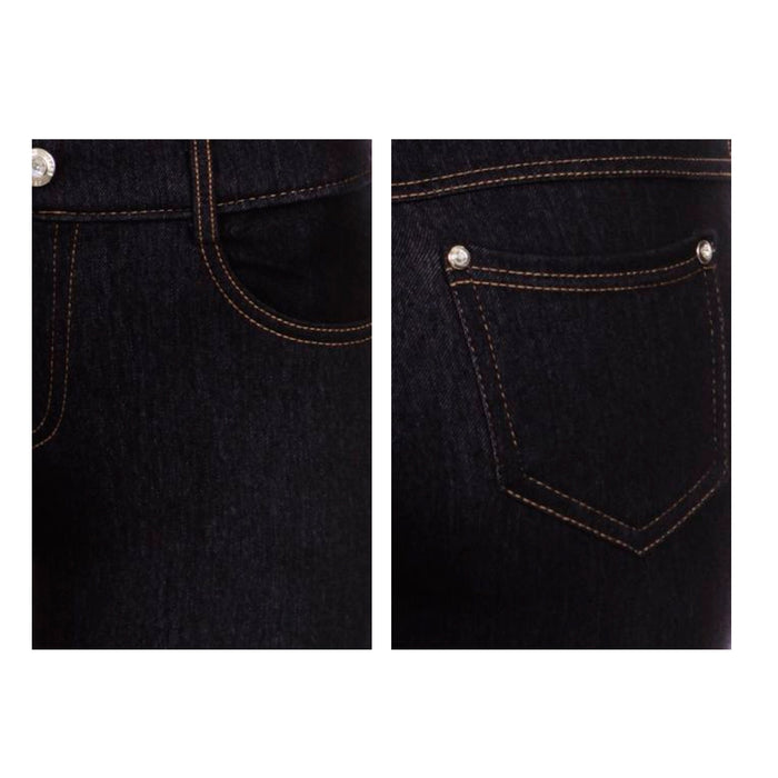 2 Women Stretchy Denim Jegging Jeans Pants Tummy Control Fitted Black Small Sale