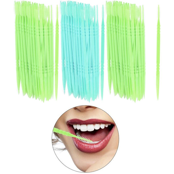 1000 Ct Dental Floss Toothpicks Braces Brush Picks Flossers Interdental Bristles