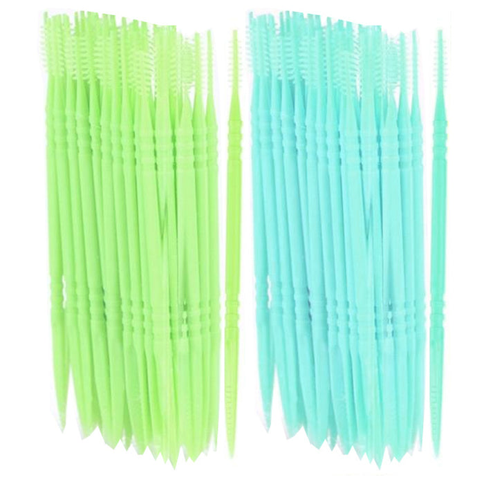 500 Ct Toothpicks Braces Brush Picks Interdental Bristles Floss Oral Care Teeth