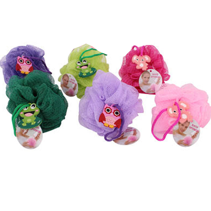 2 Pc Bath Shower Sponge Puff Loofah Exfoliating Body Brush Scrubber Massage Mesh