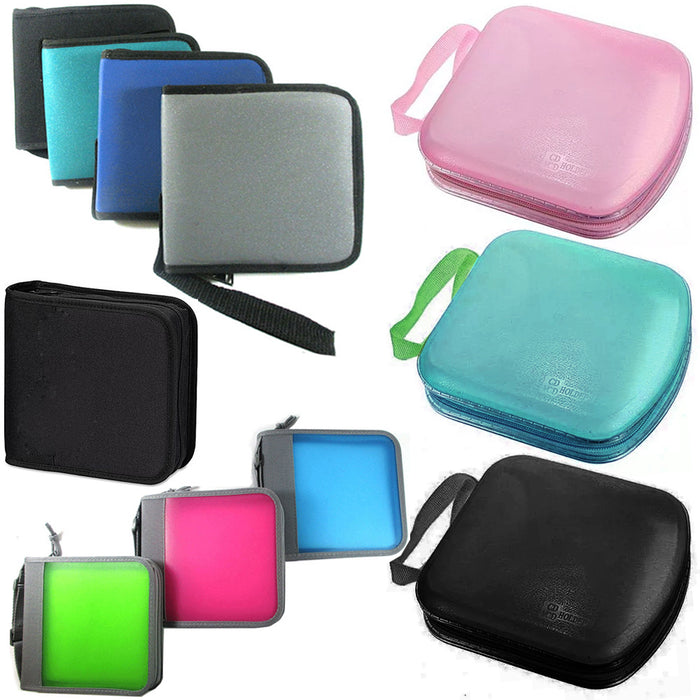 12 Pc DVD CD Holder Case 24 Capacity Disc Wallet Album Media Storage Organizer