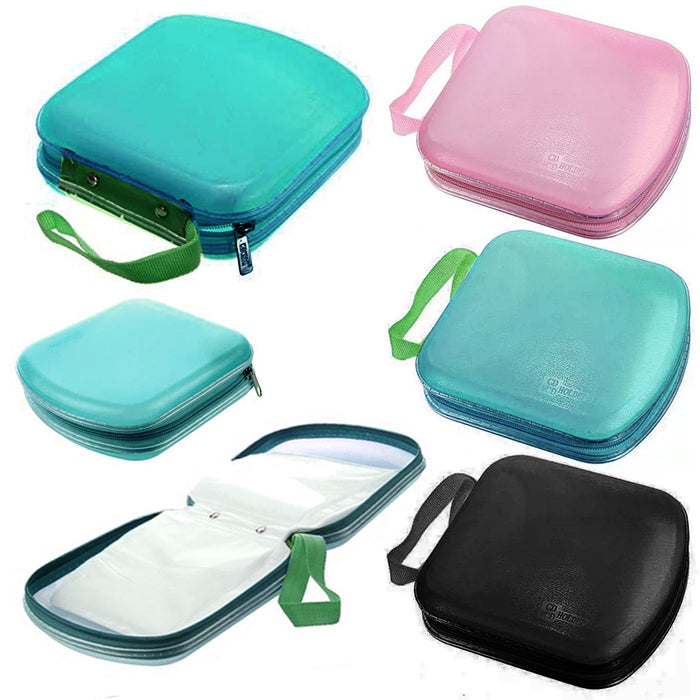 6 Pc CD Case 24 Slot DVD Disc Wallet Holder Book Album Organizer Media Storage