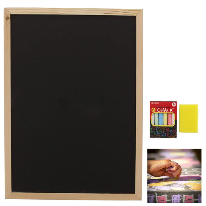 3 Pack Kids Chalkboard Sets Eraser Blackboard Hanging Draw Board Colors Chalk