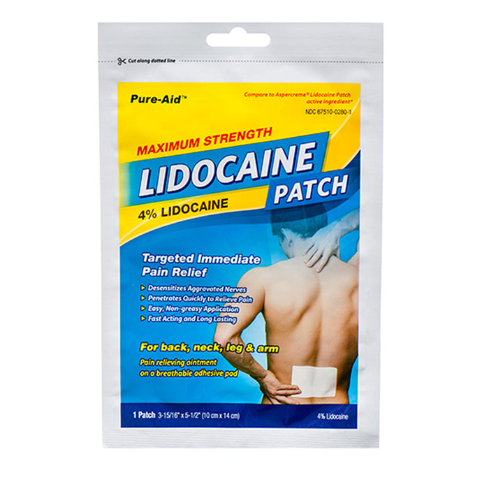 5pc Lidocaine 4% Pain Relief Patch Medicated Pad Patches Maximum Strength Muscle