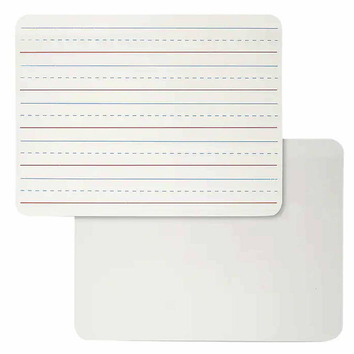 1 Pc BAZIC Double Sided Dry Erase Lap Board Whiteboard Ruled Blank Side 9"X12"