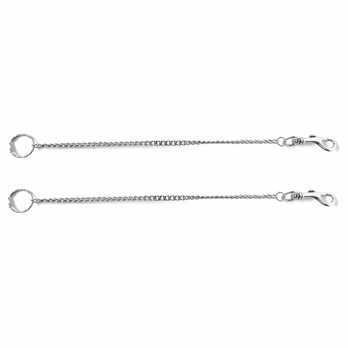 2 Pc Wallet Biker Metal Chain Keychain Snap Hook Key Rings Claw Clasps 12"L