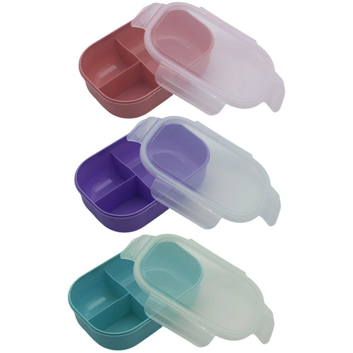 12 Pk Meal Prep Containers Airtight Locking Lids 34oz 3 Compartment Food Storage