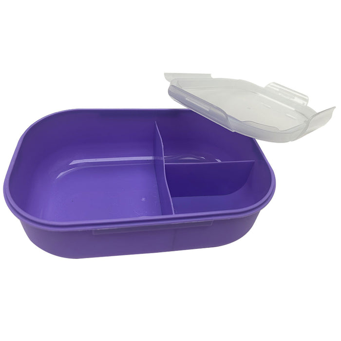 12 Pk Meal Prep Containers Airtight Locking Lids 34oz 3 Compartment Food Storage