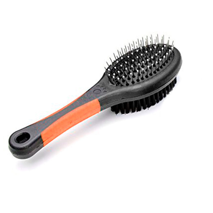 1 Dog Cat Grooming Tool Double Sided Bath Brush Shedding Bathing Pet Supplies