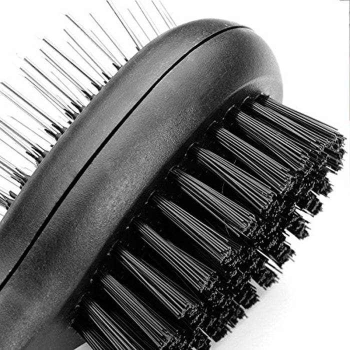 1 Dog Cat Grooming Tool Double Sided Bath Brush Shedding Bathing Pet Supplies