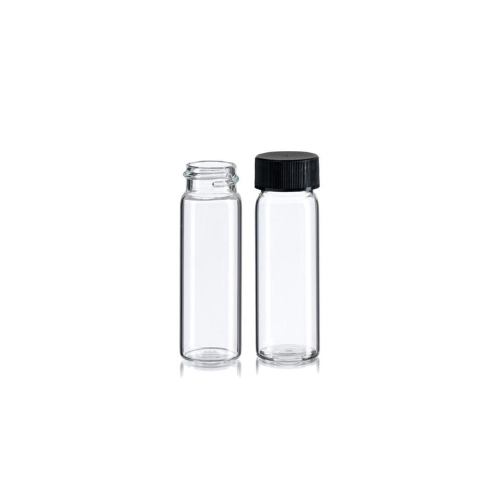 50 Pack 7ml Glass Vial Screw Caps Clear Liquid Sample Bottles Lab/Travel Storage