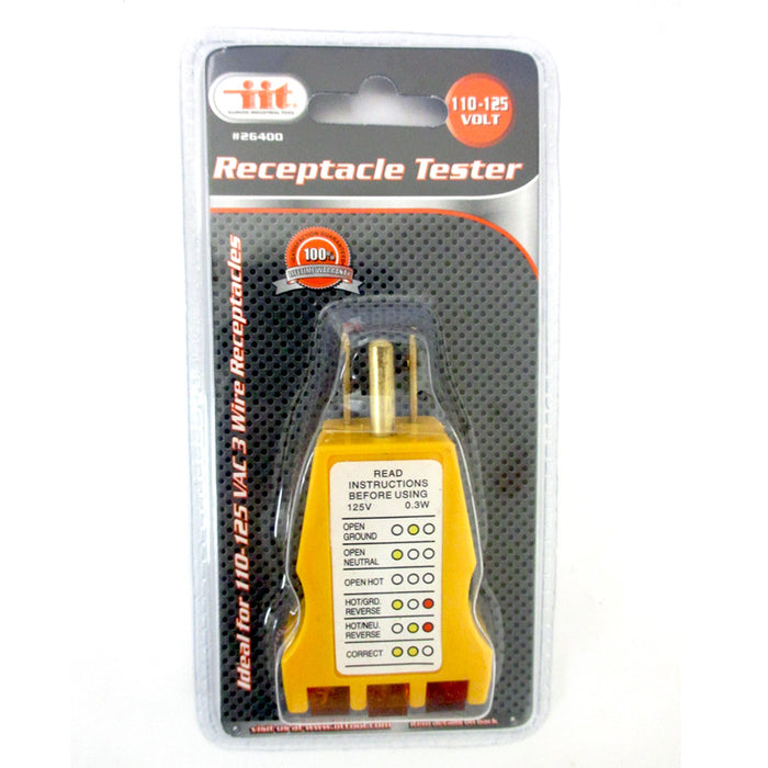 5 Electric Outlet Receptacle Tester Analizer Plug Circuit Electrical 3 Prong