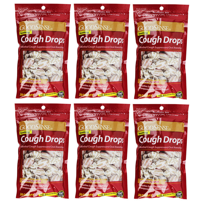 180 Ct Menthol Soothing Cough Drops Throat Pain Relief Cough Suppressant Cherry